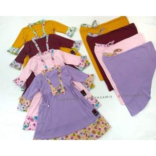 Setelan Gamis Anak perempuan | BANAT QUTHU | Set Gamis Banat | Pakaian